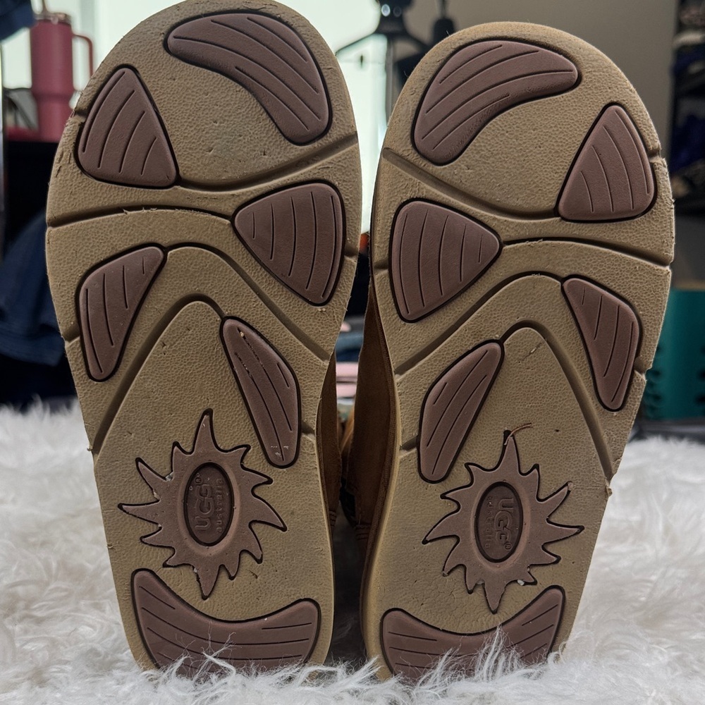 UGG Kenly Winter Tall Chestnut Suede Side Zip Boots Womens Size 6 - Picture 7 of 10